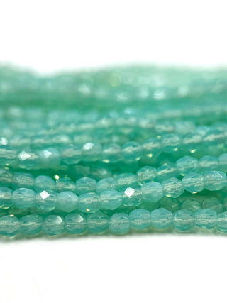 3mm Fire Polish- Peridot Opal