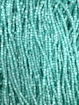 Size 11/0 2-Cut Czech Glass- #1020 Emerald Satin (tint)