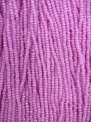 Size 11/0 Czech Glass- #421 Lilac Pearl Rainbow