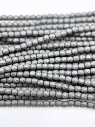 3mm Fire Polish- Saturated Gray