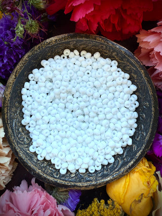 Size 6/0 Czech Glass- Matte White