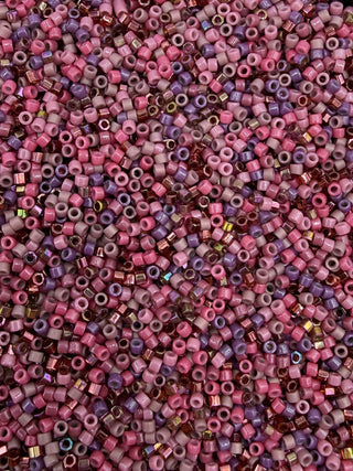 Size 11/0 Miyuki Delica Mix- Plum Sangria