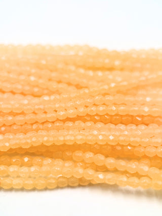3mm Fire Polish- Melon Orange