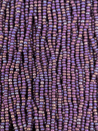 Size 11/0 Czech Glass- #497 Purple Rainbow