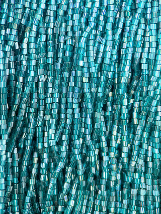 Size 11/0 2-Cut Czech Glass- #430 Emerald Luster