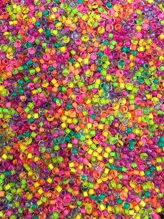 25 Gram Size 11/0 Czech Glass Mix- Electric Raindow
