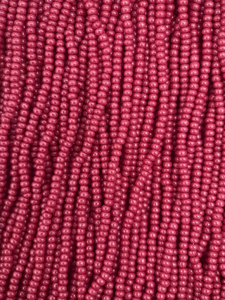 Size 11/0 Czech Glass- #1453 Amaranth Red Chalk