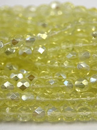 6mm Fire Polish- Jonquil AB