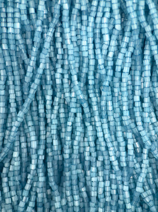 Size 11/0 2-Cut Czech Glass- #1463 Light Montana Satin (tint)