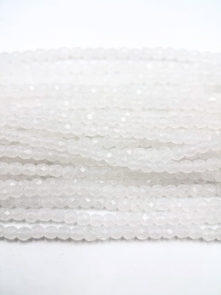 3mm Fire Polish- Cotton White