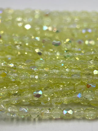 4mm Fire Polish- Jonquil AB