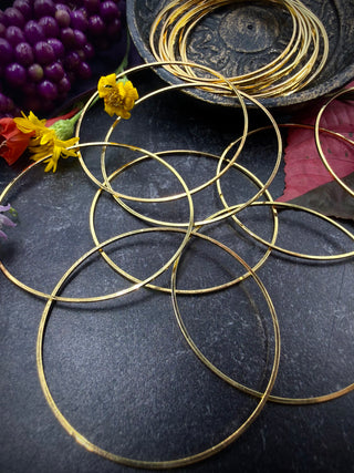 20pc Large Circle Wire Frame- 50mm Gold