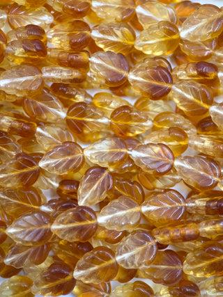 11x8mm Leaf- Topaz/Smoke Topaz