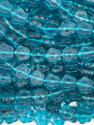 10mm Flower- Blue Zircon