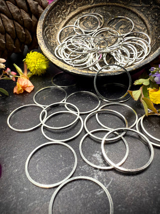 50pc Circle Wire Frame- 20mm Silver