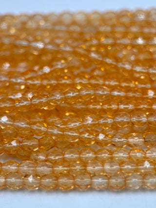 4mm Fire Polish- Burnt Orange Lumine