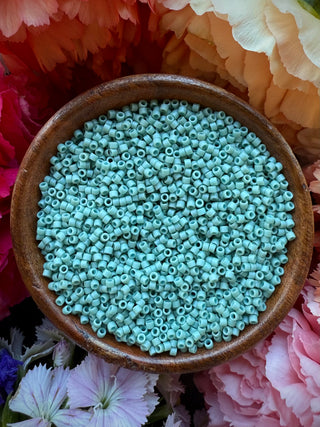 Size 11/0 Miyuki Delica- db374 Matte Opaque Seafoam Luster
