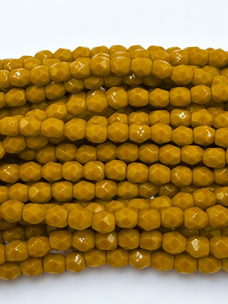 3mm Fire Polish- Goldenrod