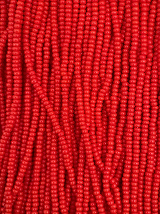 Size 11/0 Czech Glass- #106 Chinese Red