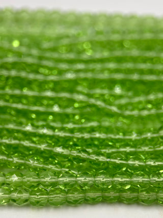 4mm Fire Polish- Grass Green