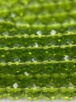 8mm Fire Polish- Olivine
