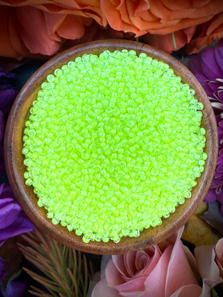 Size 11/0 Miyuki Round- 91119 Luminous Limeade