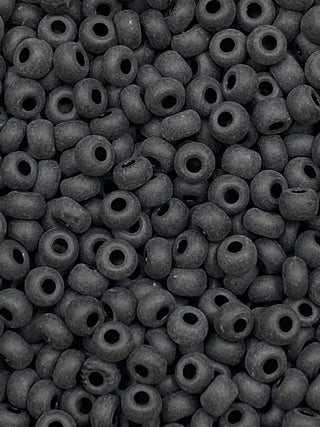 Size 8/0 Czech Glass- Matte Black