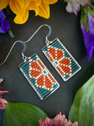 DIY KIT: Floral Tapestry- Turquoise Rust