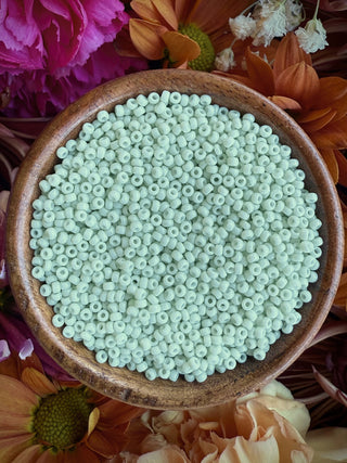 Size 11/0 Miyuki Round- 93318 Opaque Light Mint