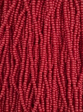 Size 11/0 Czech Glass- #108 Dark Red