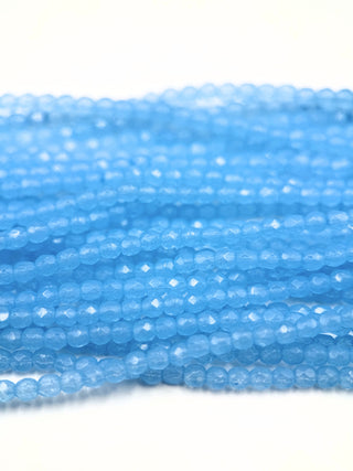 3mm Fire Polish- Maya Blue