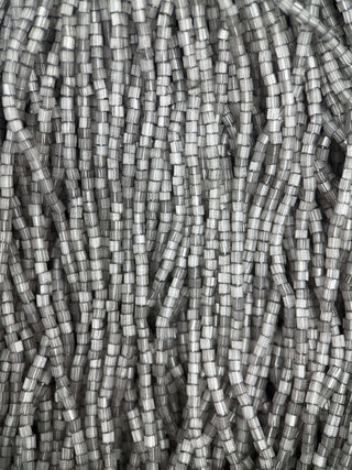 Size 11/0 2-Cut Czech Glass- #883 Grey Satin (tint)