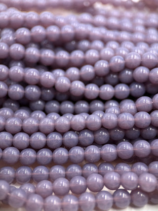 6mm Round Druk- Amethyst Opal