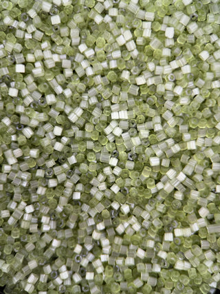 Size 11/0 2-Cut Czech Glass- #1496 Olivine Satin (LOOSE)