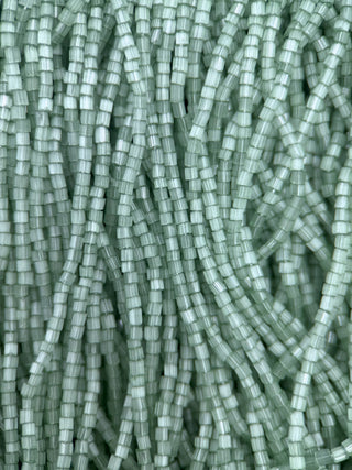Size 11/0 2-Cut Czech Glass- #1199 Light Green Satin