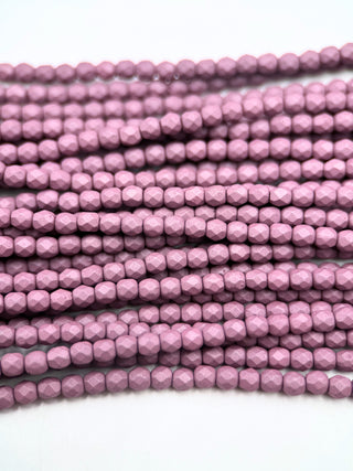 3mm Fire Polish- Saturated Lavender