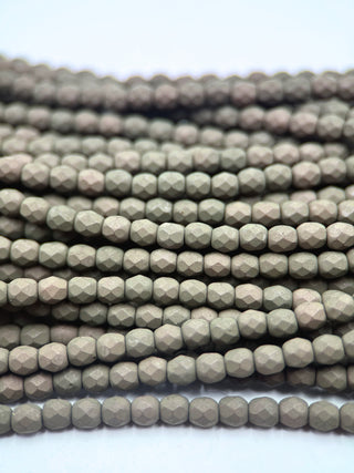 4mm Fire Polish- Saturated Brown