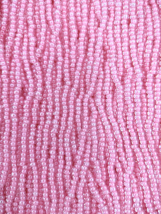 Size 11/0 Czech Glass- #131 Crystal Dusty Pink Lined